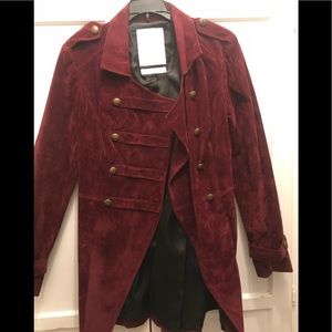 Red suede Coat
